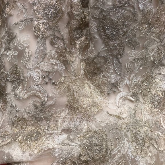 SAMPLE David Tutera Mon Cheri Wedding Dress, Blush Gold Ballgown Princess - Picture 11 of 11